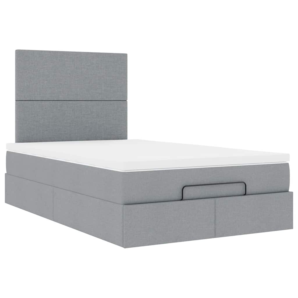 Struttura Letto Pouf con Materasso 120x190 cm in Tessuto | homemem39