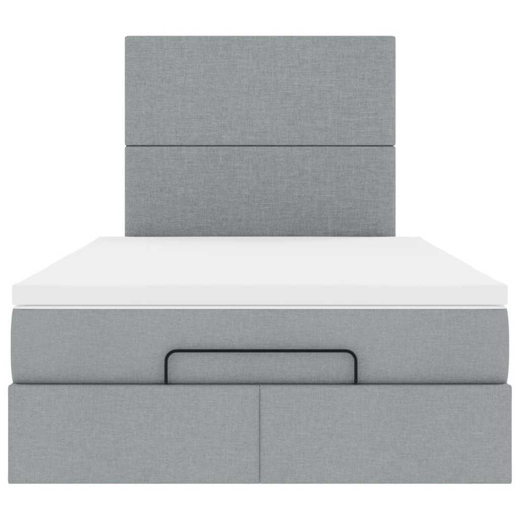 Struttura Letto Pouf con Materasso 120x190 cm in Tessuto | homemem39