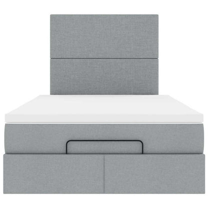 Struttura Letto Pouf con Materasso 120x190 cm in Tessuto | homemem39