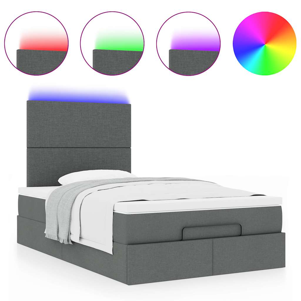 Struttura Letto Pouf con Materasso 80x200 cm in Tessuto | homemem39