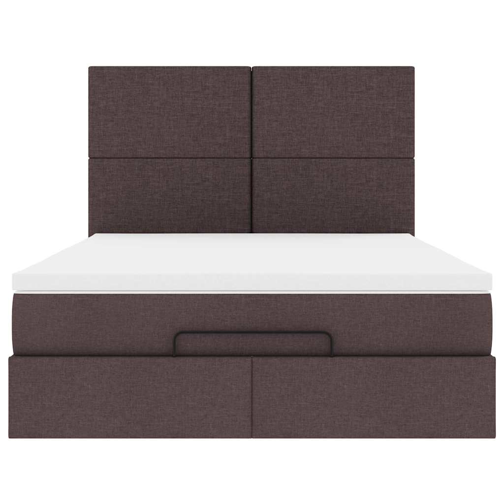 Struttura Letto Pouf con Materasso 140x200 cm in Tessuto