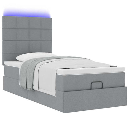 Struttura Letto Pouf con Materasso 90x190 cm in Tessuto | homemem39