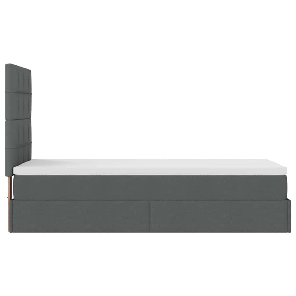 Struttura Letto Pouf con Materasso 90x190 cm in Tessuto | homemem39