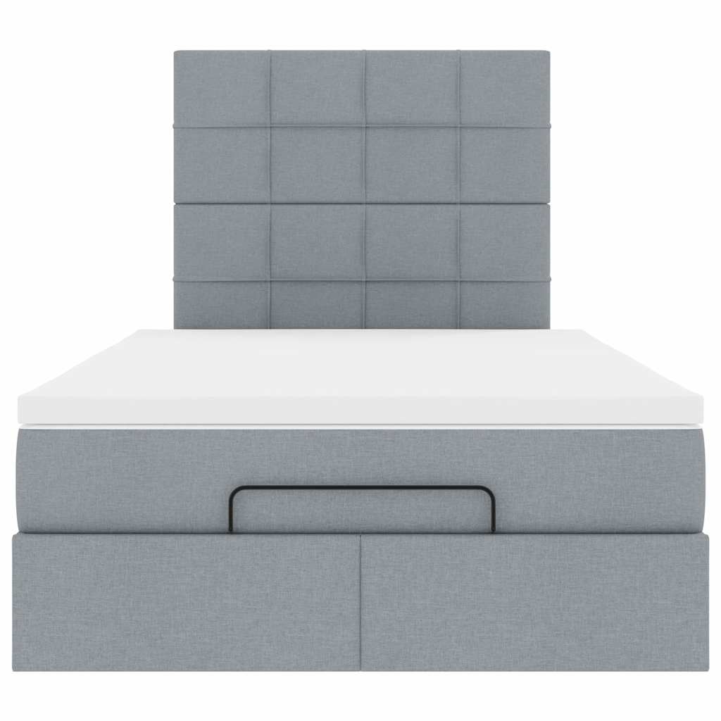 Struttura Letto Pouf con Materasso 120x190 cm in Tessuto | homemem39