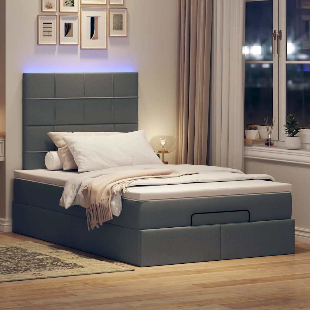 Struttura Letto Pouf con Materasso 80x200 cm in Tessuto | homemem39