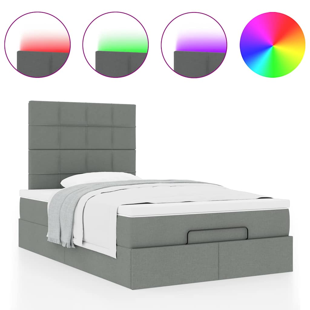 Struttura Letto Pouf con Materasso 80x200 cm in Tessuto | homemem39
