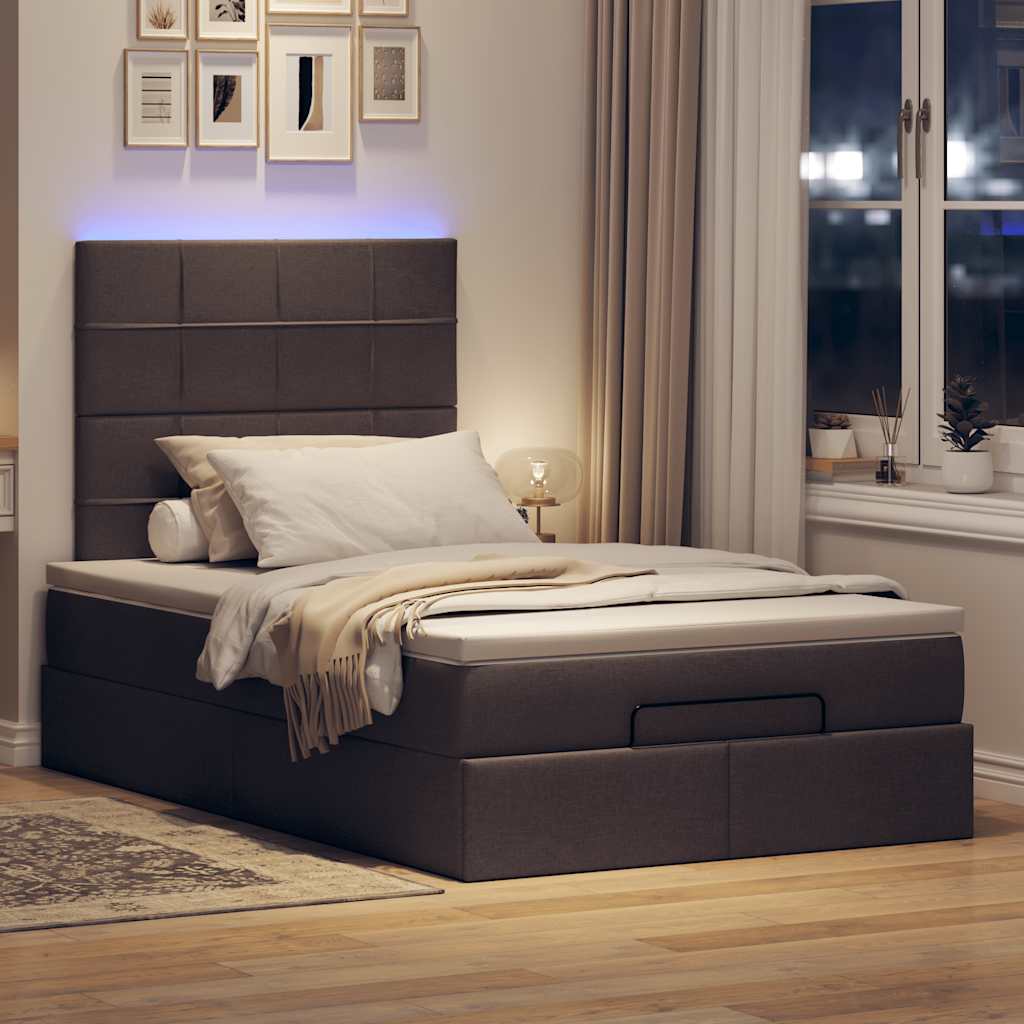Struttura Letto Pouf con Materasso 80x200 cm in Tessuto | homemem39