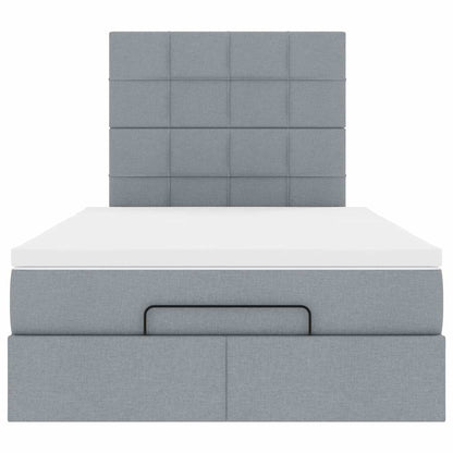 Struttura Letto Pouf con Materasso 120x200 cm in Tessuto - homemem39