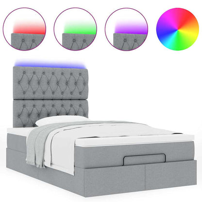 Struttura Letto Pouf con Materasso 120x190 cm in Tessuto | homemem39