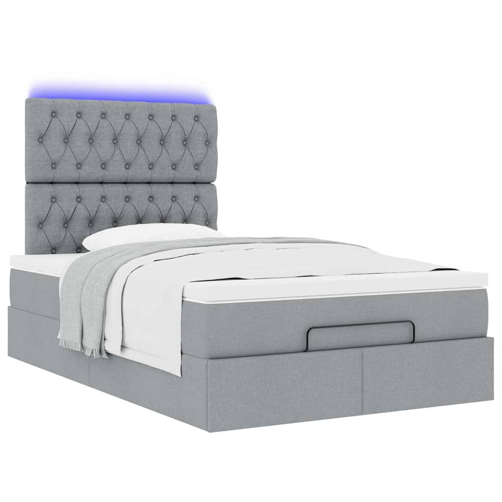 Struttura Letto Pouf con Materasso 120x190 cm in Tessuto | homemem39