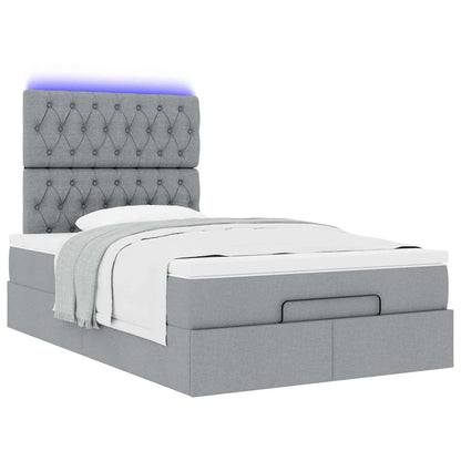 Struttura Letto Pouf con Materasso 120x190 cm in Tessuto | homemem39