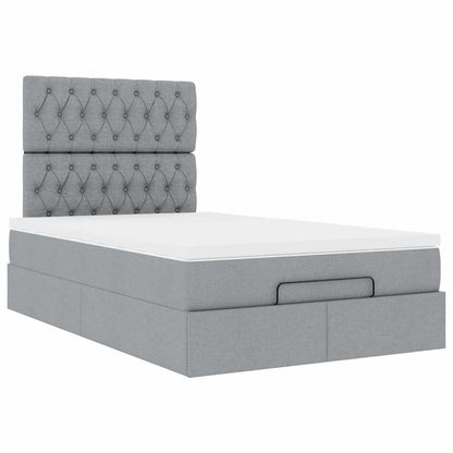 Struttura Letto Pouf con Materasso 120x190 cm in Tessuto | homemem39