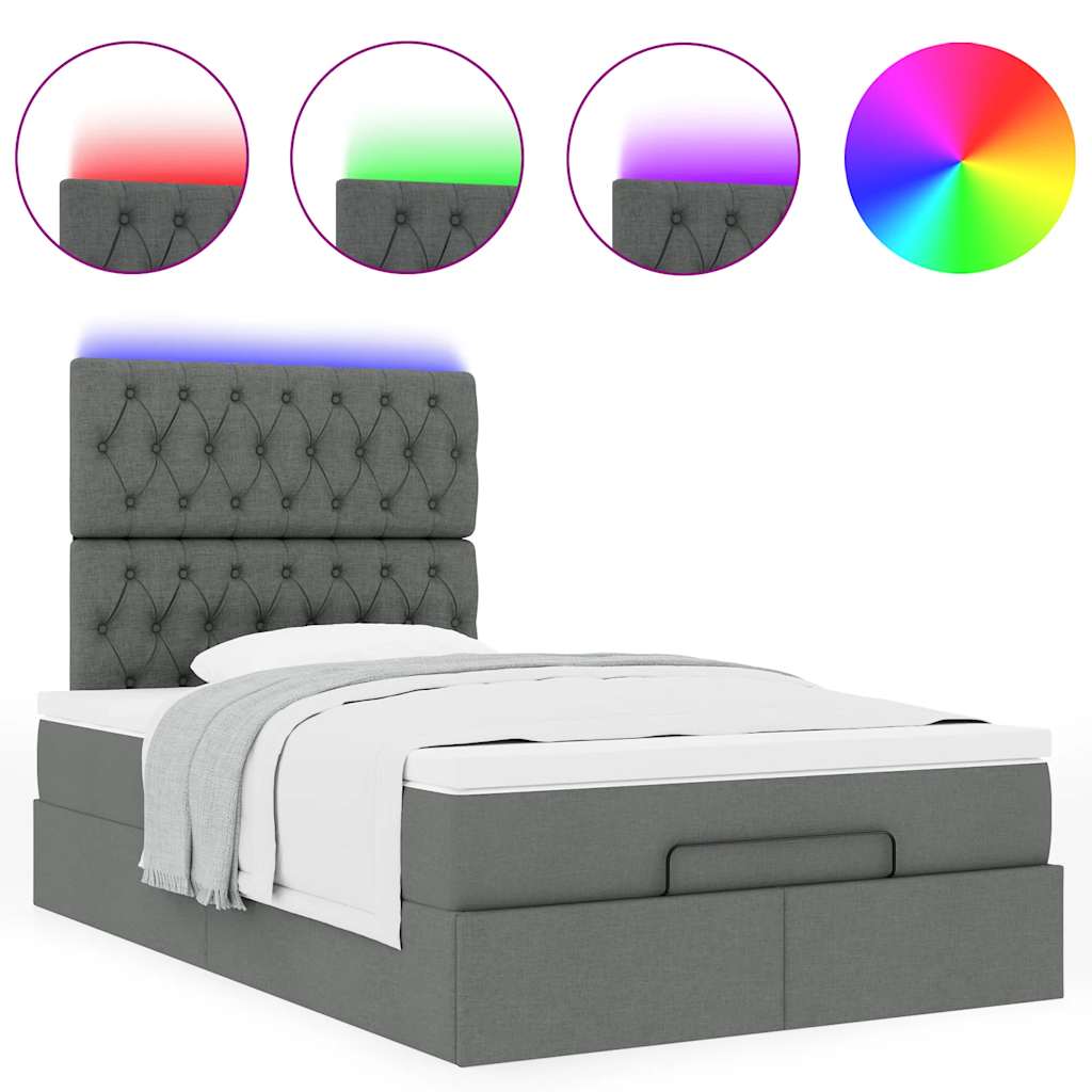Struttura Letto Pouf con Materasso 80x200 cm in Tessuto | homemem39