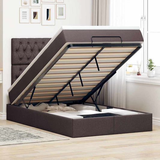 Struttura Letto Pouf con Materasso 80x200 cm in Tessuto