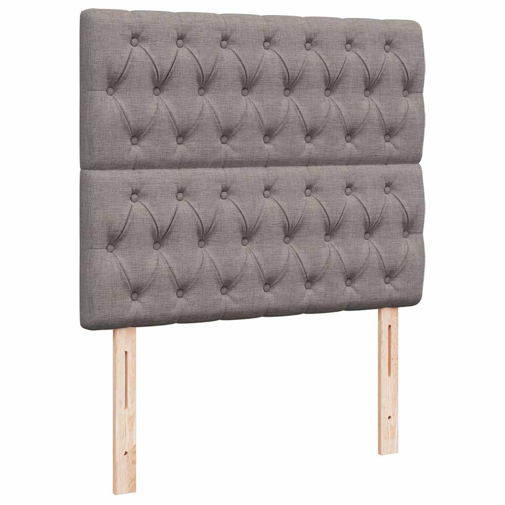 Struttura Letto Pouf con Materasso Tortora 120x190 cm Tessuto