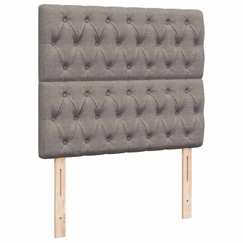 Struttura Letto Pouf con Materasso Tortora 120x190 cm Tessuto