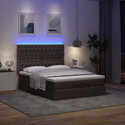 Struttura Letto Pouf con Materasso 140x200 cm in Tessuto | homemem39