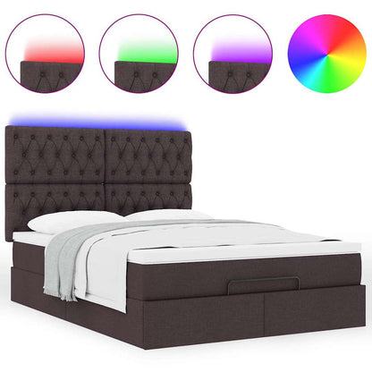 Struttura Letto Pouf con Materasso 140x200 cm in Tessuto | homemem39