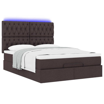 Struttura Letto Pouf con Materasso 140x200 cm in Tessuto | homemem39