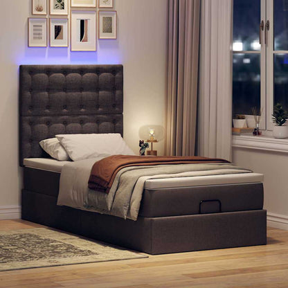 Struttura Letto Pouf con Materasso 80x200 cm in Tessuto | homemem39