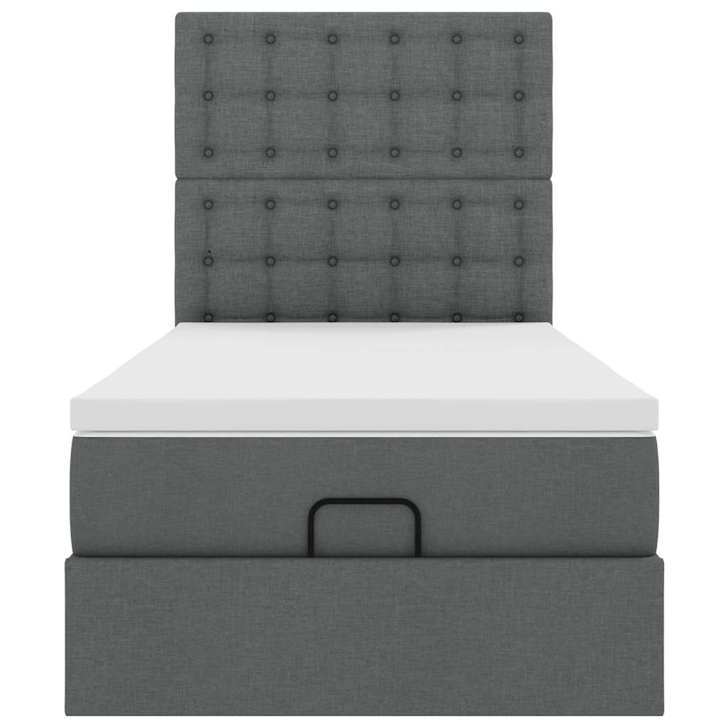 Struttura Letto Pouf con Materasso 90x190 cm in Tessuto | homemem39