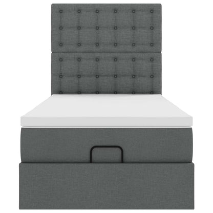 Struttura Letto Pouf con Materasso 90x190 cm in Tessuto | homemem39