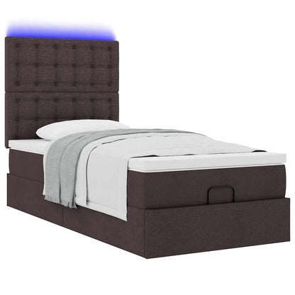 Struttura Letto Pouf con Materasso 90x190 cm in Tessuto | homemem39