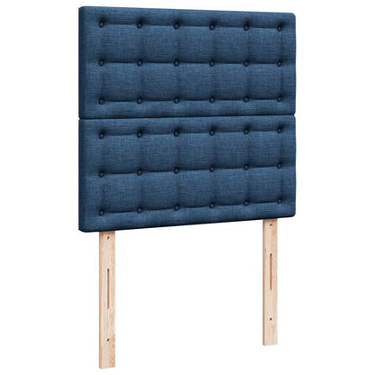 Pouf Letto con Materasso e LED Blu 90x200 cm in Tessuto | homemem39