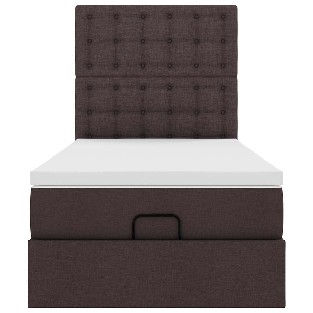 Struttura Letto Pouf con Materasso 100x200 cm in Tessuto - homemem39