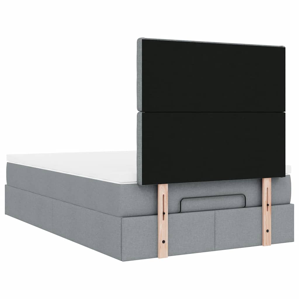 Struttura Letto Pouf con Materasso 120x190 cm in Tessuto | homemem39