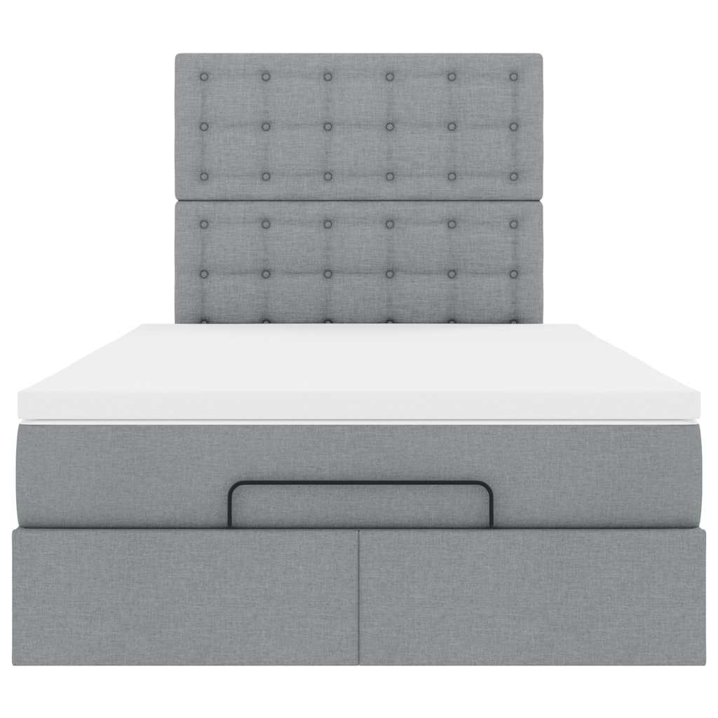 Struttura Letto Pouf con Materasso 120x190 cm in Tessuto | homemem39