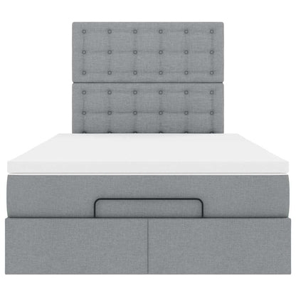Struttura Letto Pouf con Materasso 120x190 cm in Tessuto | homemem39
