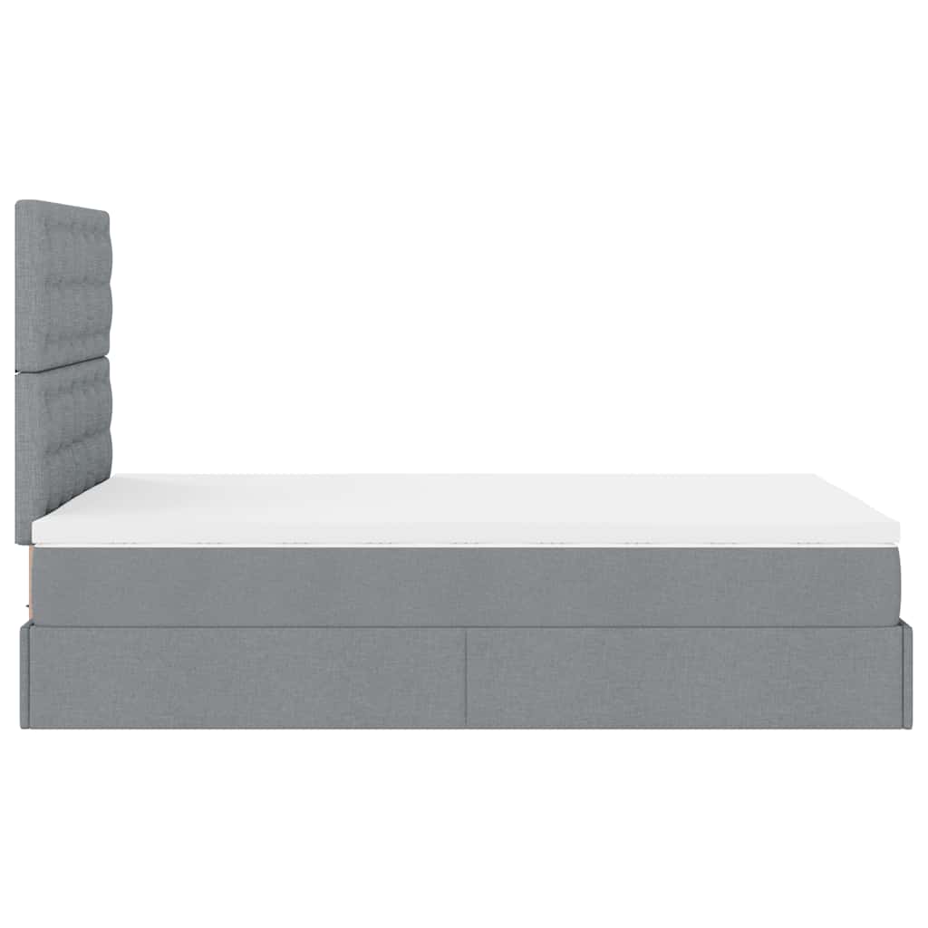 Struttura Letto Pouf con Materasso 120x190 cm in Tessuto | homemem39