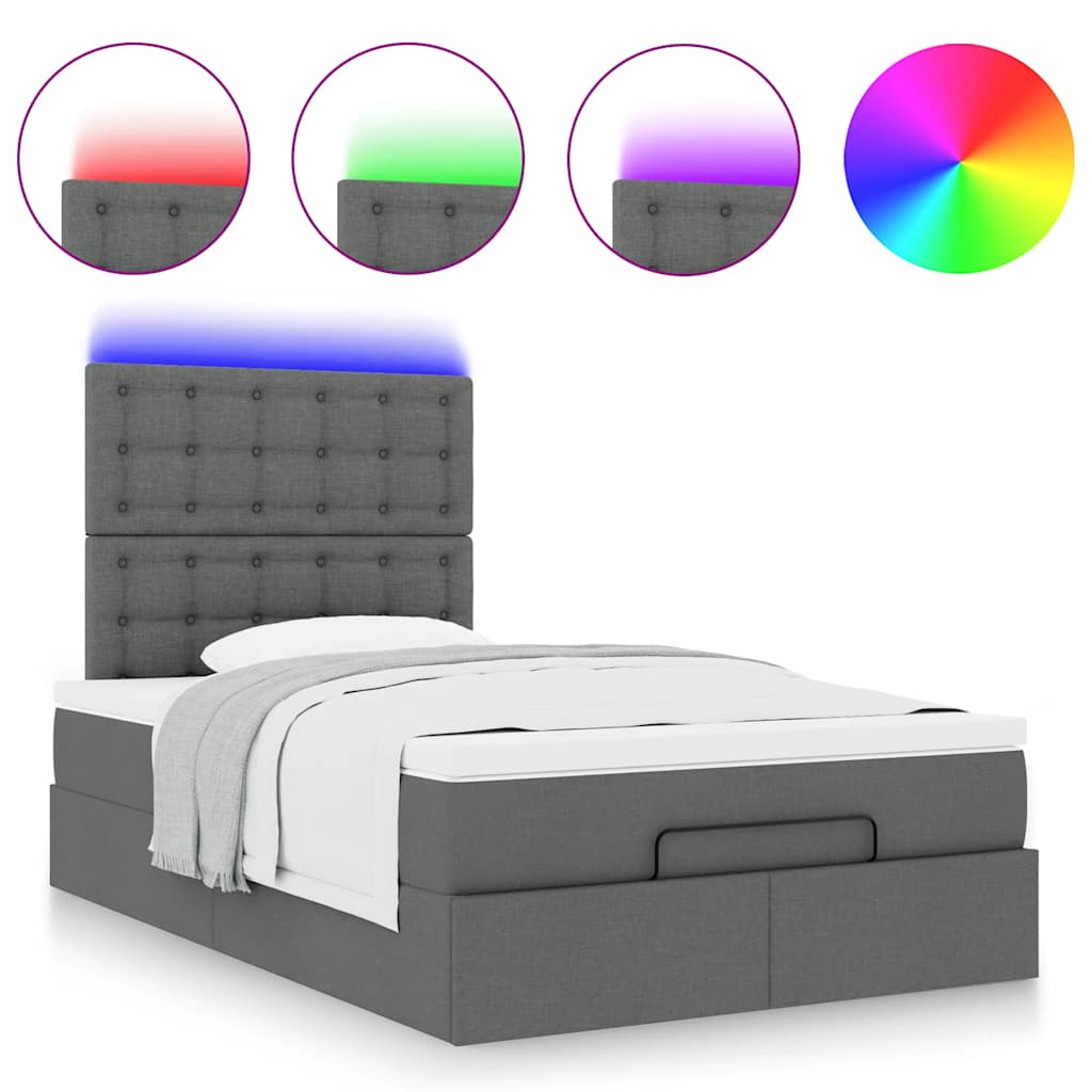 Struttura Letto Pouf con Materasso 80x200 cm in Tessuto | homemem39