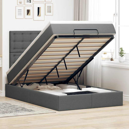 Struttura Letto Pouf con Materasso 80x200 cm in Tessuto | homemem39