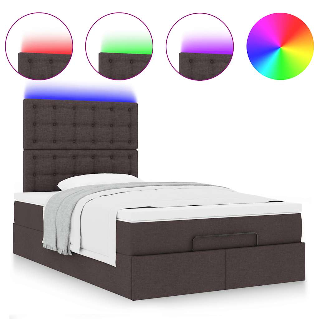 Struttura Letto Pouf con Materasso 80x200 cm in Tessuto | homemem39