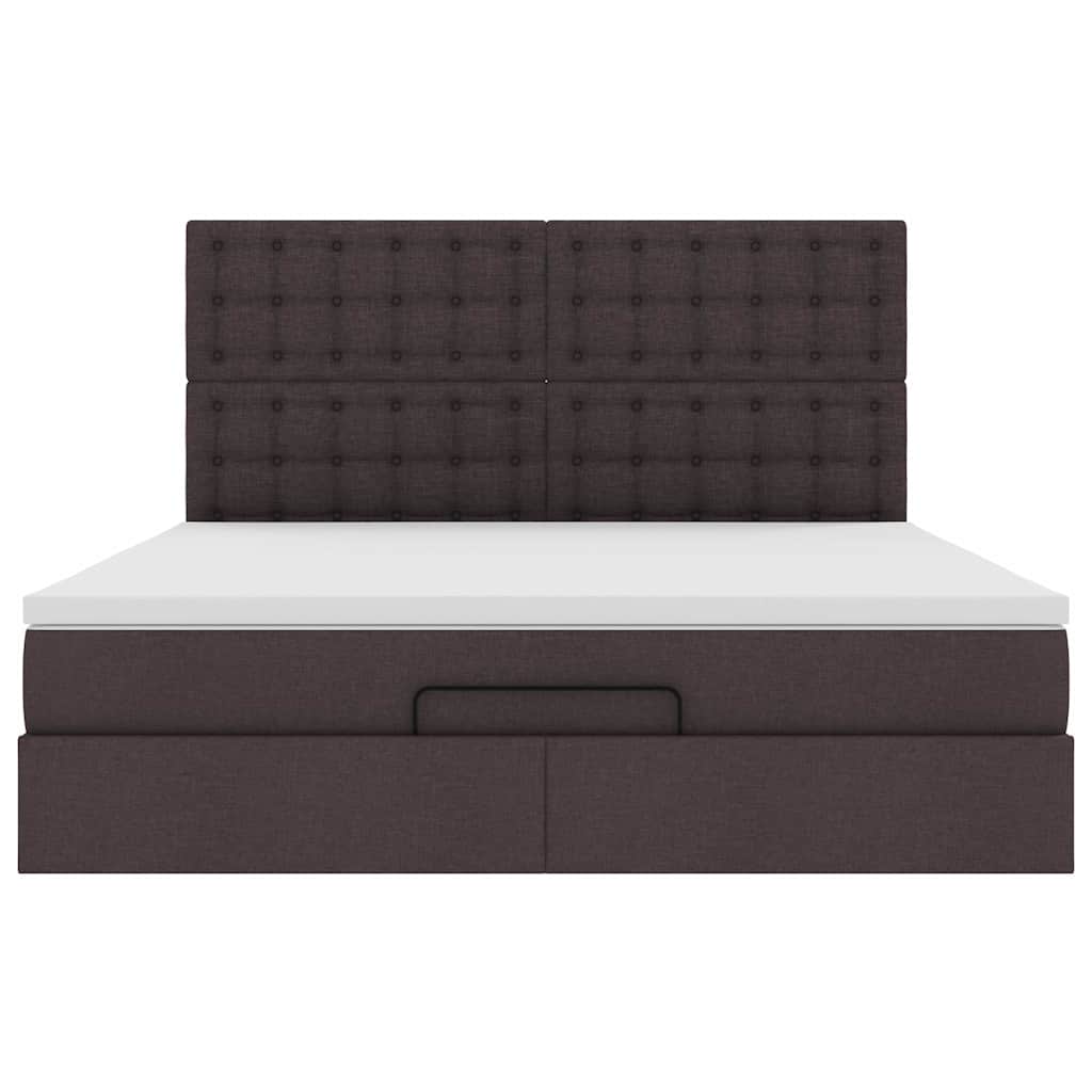 Struttura Letto Pouf con Materasso 180x200 cm in Tessuto | homemem39