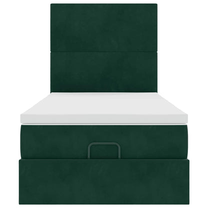 Struttura Letto Pouf con Materassi 90x190 cm in Velluto | homemem39