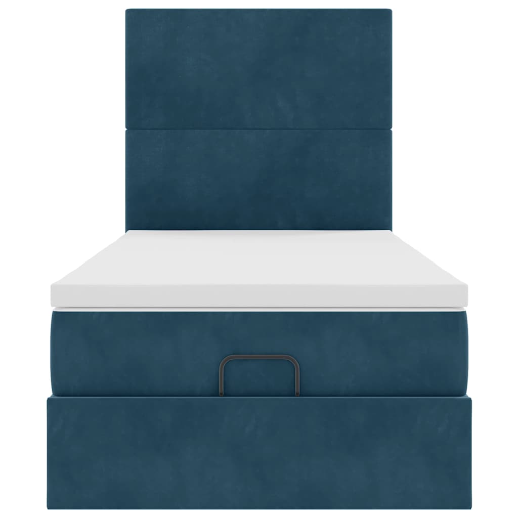 Struttura Letto Pouf con Materassi 90x190 cm in Velluto | homemem39