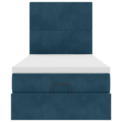 Struttura Letto Pouf con Materassi 90x190 cm in Velluto | homemem39
