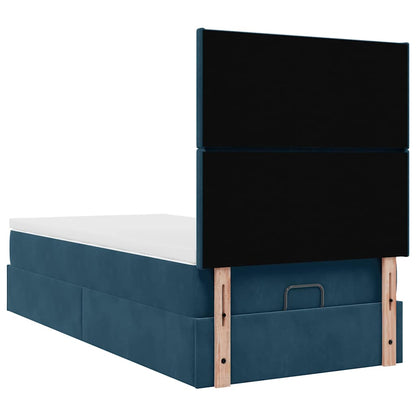 Struttura Letto Pouf con Materassi 90x190 cm in Velluto | homemem39