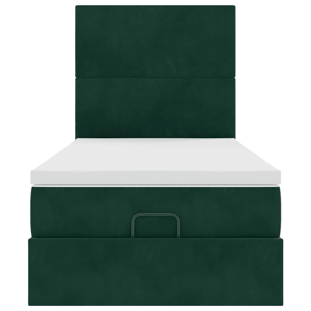 Struttura Letto Pouf con Materassi 90x200 cm in Velluto | homemem39