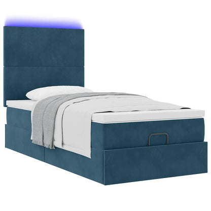 Struttura Letto Pouf con Materassi 100x200 cm Velluto | homemem39