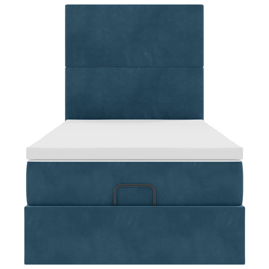 Struttura Letto Pouf con Materassi 100x200 cm Velluto