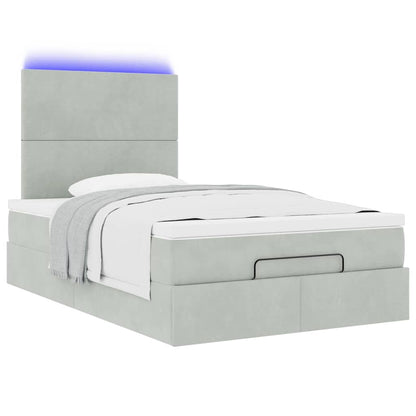 Struttura Letto Pouf con Materassi 120x190 cm Velluto | homemem39