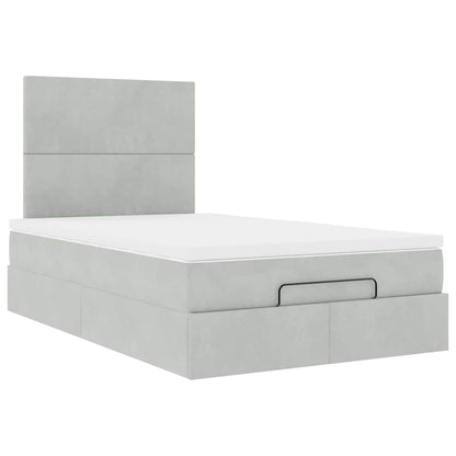 Struttura Letto Pouf con Materassi 120x190 cm Velluto | homemem39
