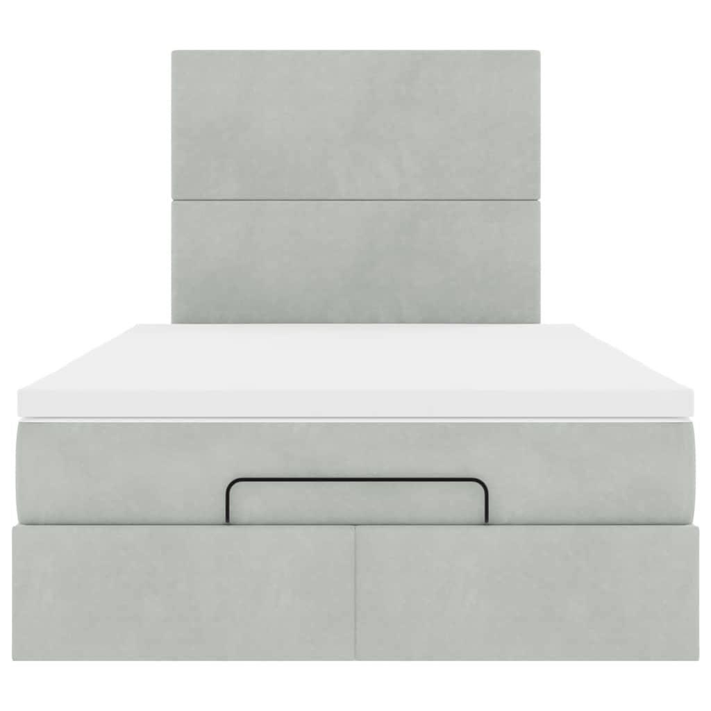 Struttura Letto Pouf con Materassi 120x190 cm Velluto | homemem39