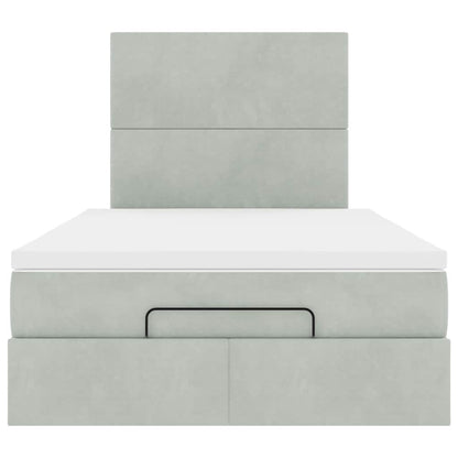 Struttura Letto Pouf con Materassi 120x190 cm Velluto | homemem39