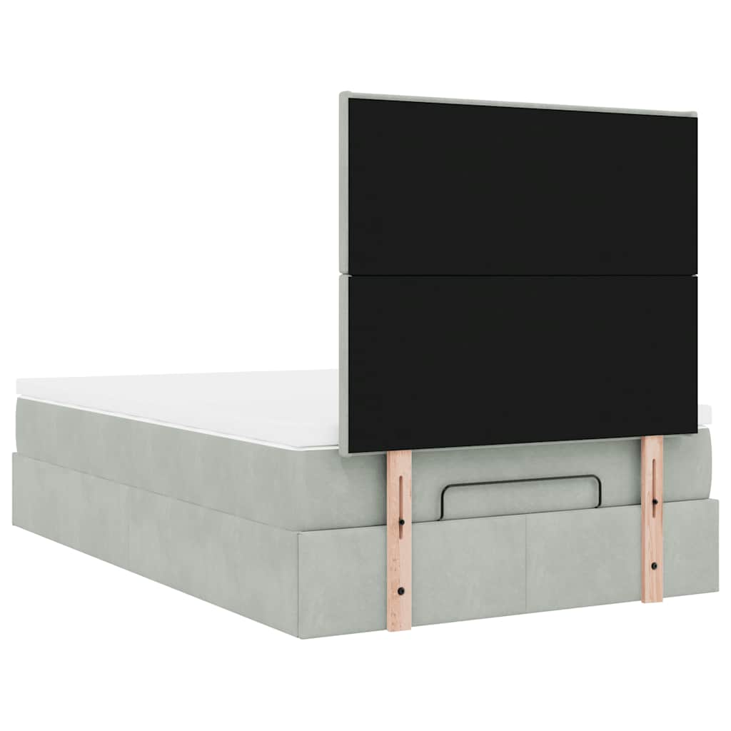 Struttura Letto Pouf con Materassi 120x190 cm Velluto | homemem39