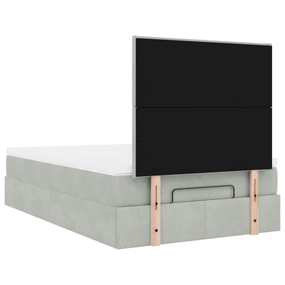 Struttura Letto Pouf con Materassi 120x190 cm Velluto | homemem39